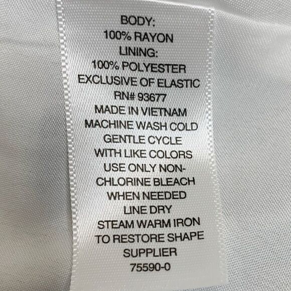 NWT a.n.a Size 6 Green Naples Stripe Faux Wrap Skirt - Picture 11 of 14